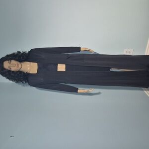 Black Slinky Maxi Kimono Cover Up